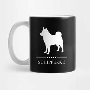 Schipperke Dog White Silhouette Mug